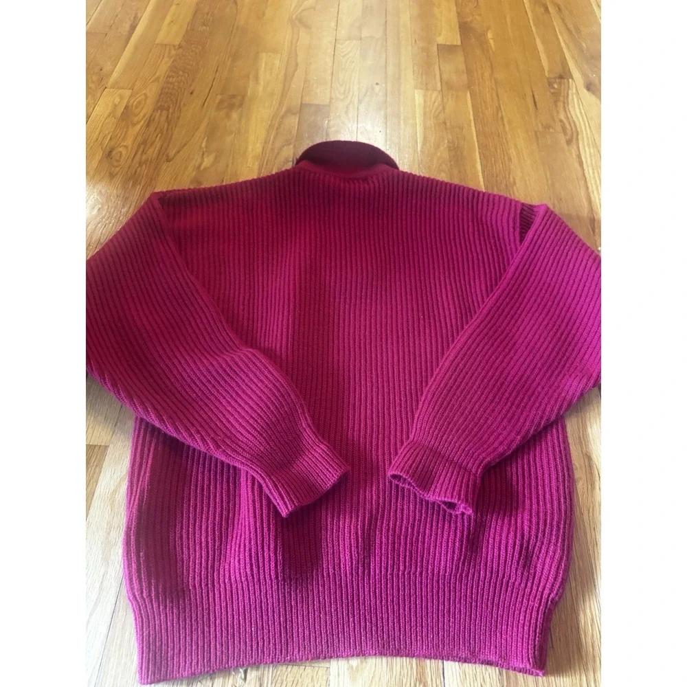 Vintage Gap Men's Collared Wool Red Sweater Pullover Buttons XL 80s/90s‎